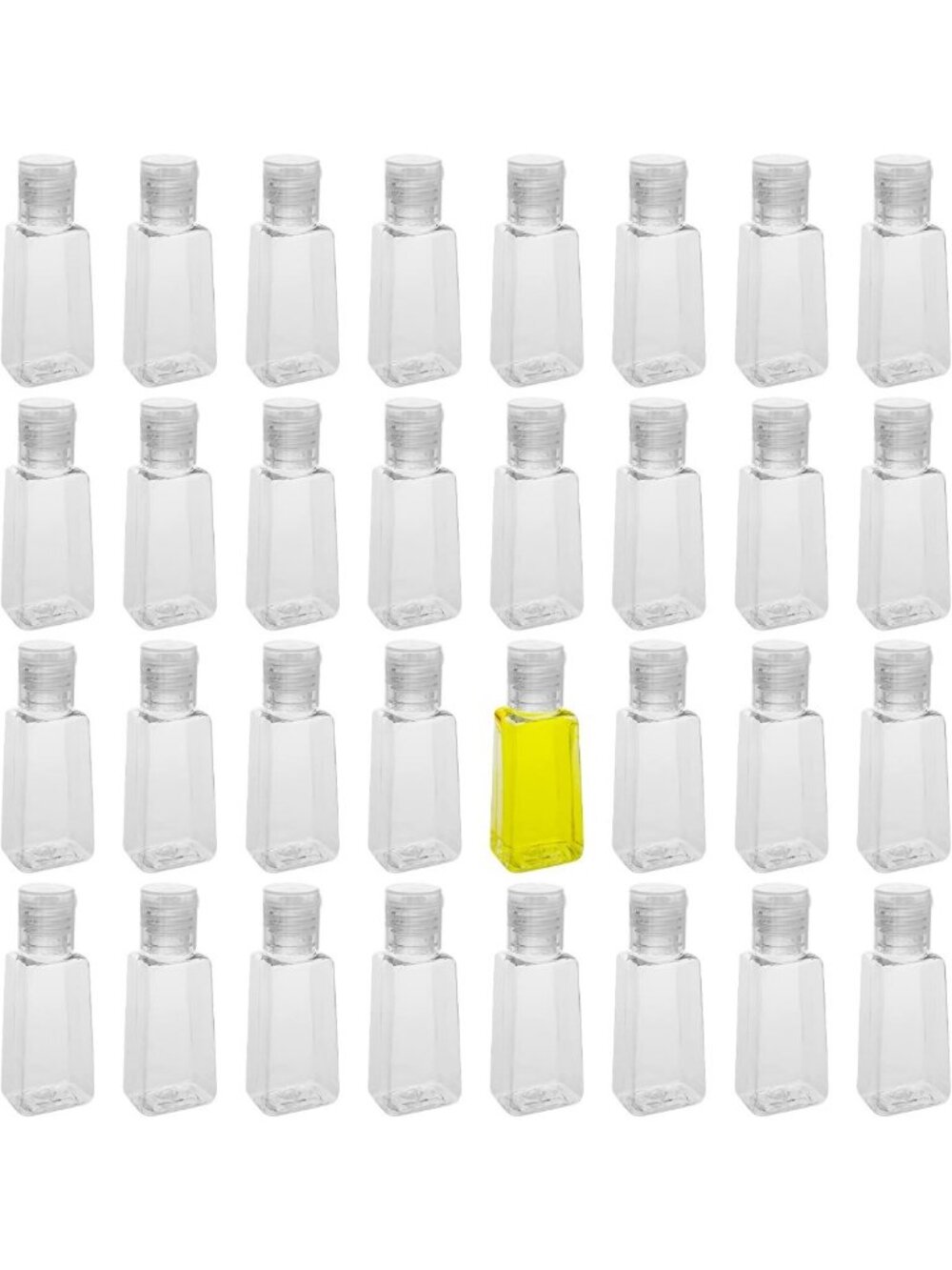 200 PCS Refillable 1oz Travel Size Bottles with Flip Cap - Mini Plastic Toiletry
